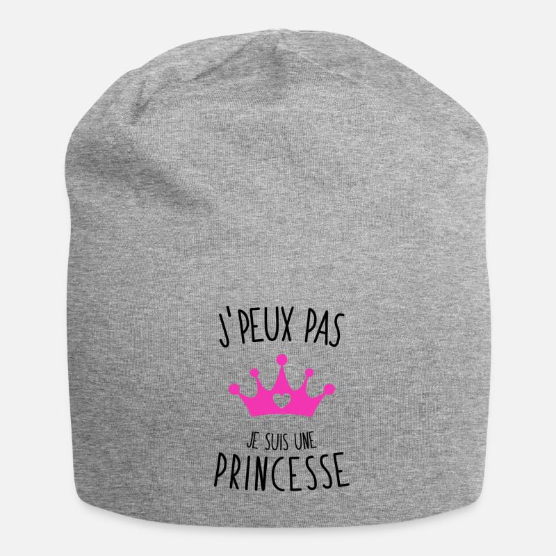 J'peux pas je suis une princesse - Bonnet en jersey - gris chiné