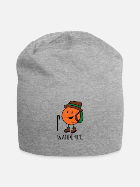 Wanderine - Wandern Mandarine Wanderer Wanderlust - Jersey-Beanie - Grau meliert