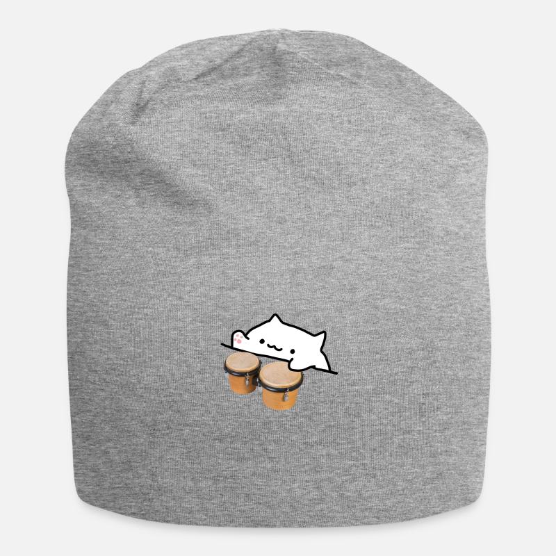 Mèmes Bongo Cat - Bonnet en jersey - gris chiné