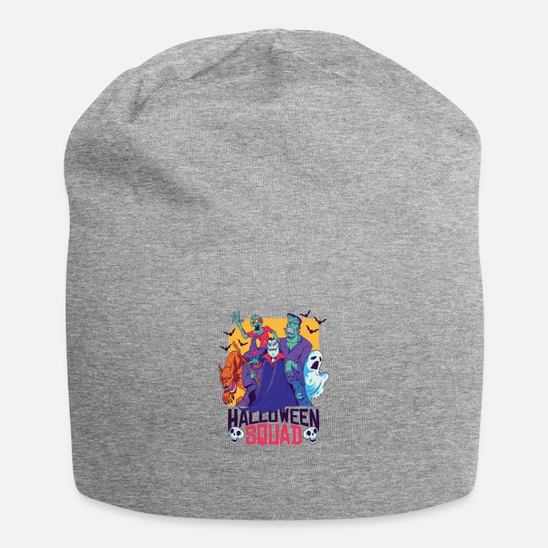 Halloween squad! - Jersey-Beanie - Grau meliert