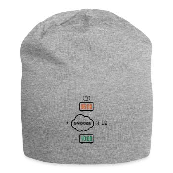 Snooze Formel Wecker - Jersey-Beanie - Grau meliert - Vorne
