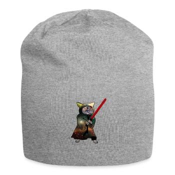 Cat Warrior | Funny cat shirt - Jersey Beanie - heather grey - Front
