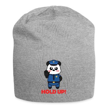 Panda de la police - Bonnet en jersey - gris chiné - Devant