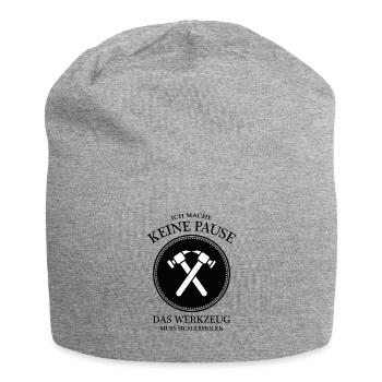 Lustiger Spruch für Handwerker - Jersey-Beanie - Grau meliert - Vorne