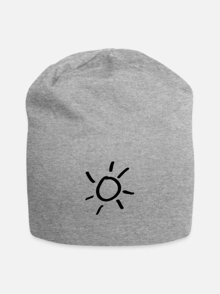 sonne - Jersey-Beanie - Grau meliert