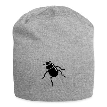 scarabée coléoptère / beetle (2c) - Bonnet en jersey - gris chiné - Devant