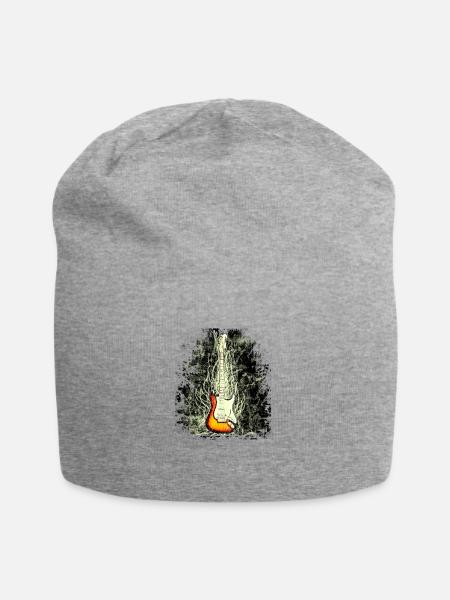 guitar - Jersey-Beanie - Grau meliert