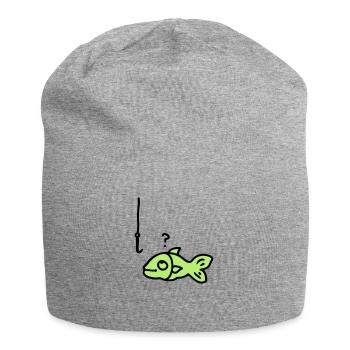 Fisch Angelhaken - Jersey-Beanie - Grau meliert - Vorne