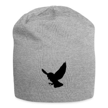 fliegender Vogel - Jersey-Beanie - Grau meliert - Vorne