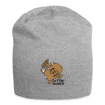 gettin money tragen schwer dollar symbol zeichen g - Jersey-Beanie - Grau meliert - Vorne
