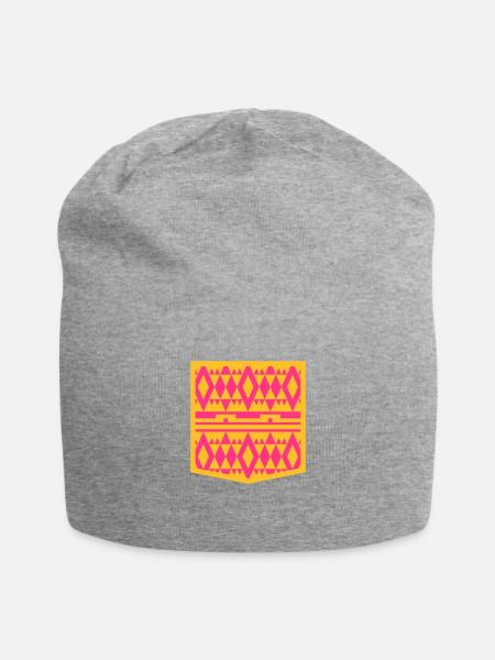 Brusttasche Hipster - Jersey-Beanie - Grau meliert