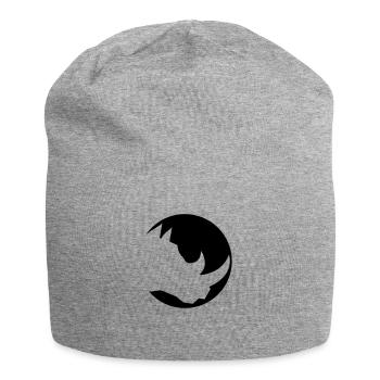 cercle rond tête silhouette corne de rhinocéros rhinocéros - Bonnet en jersey - gris chiné - Devant