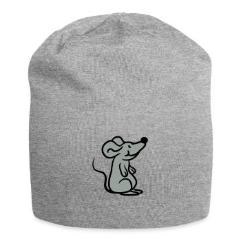 Petite souris mignonne mignonne - Bonnet en jersey - gris chiné - Devant
