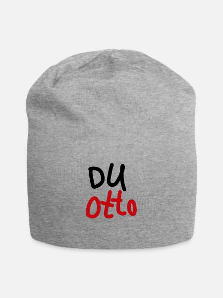 Du Otto - Jersey-Beanie - Grau meliert