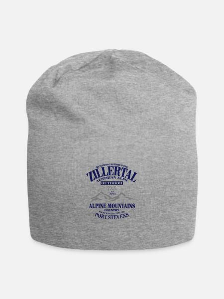 Zillertal - Austria - Österreich - Jersey-Beanie - Grau meliert