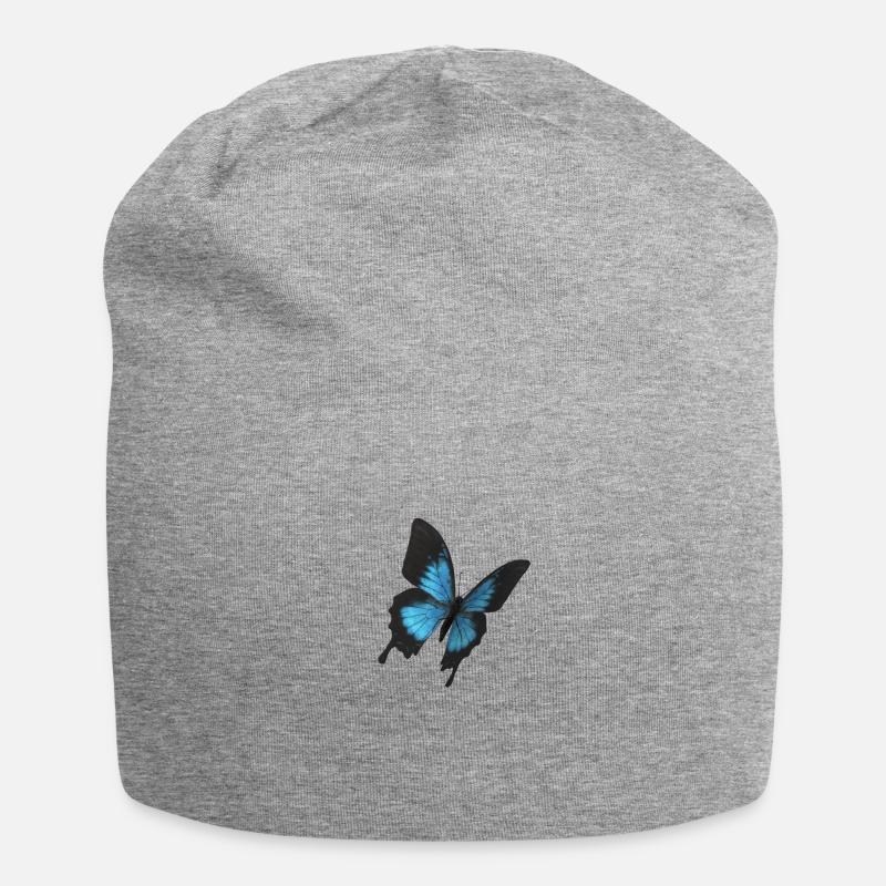 papillon - Bonnet en jersey - gris chiné