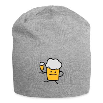 Beer with beer - Bonnet en jersey - gris chiné - Devant