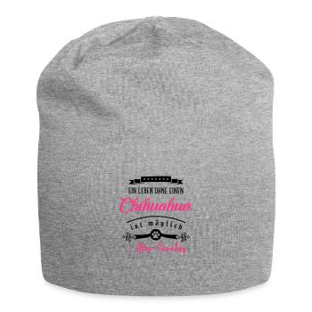 chihuahua leben sinnlos hund - Jersey-Beanie - Grau meliert - Vorne