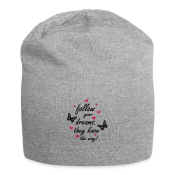 follow_your_dreams_002 - Bonnet en jersey - gris chiné - Devant