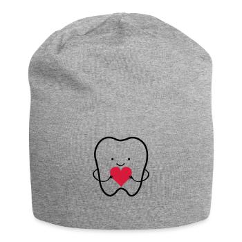 zahn_liebe_02 - Jersey Beanie - heather grey - Front