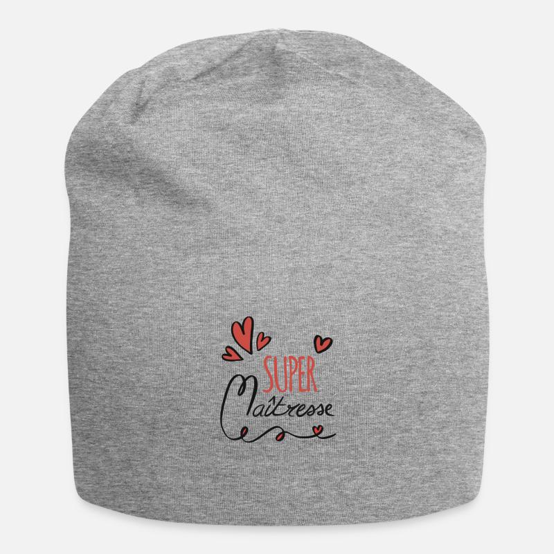Super maîtresse. - Bonnet en jersey - gris chiné