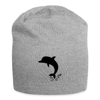 Dolphin Dolphins - Jersey Beanie - heather grey - Front