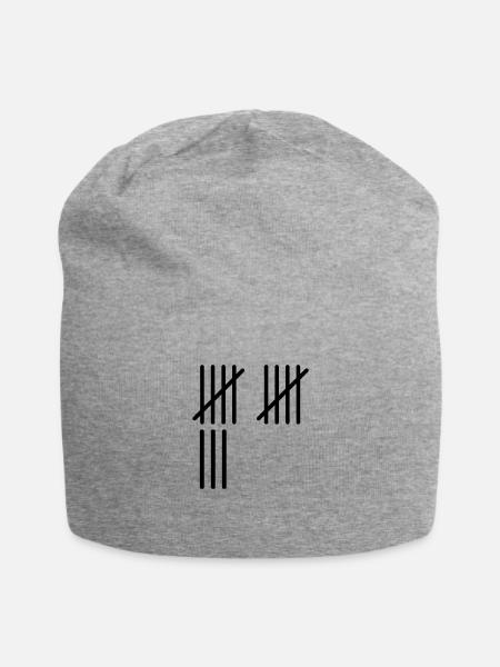 13 Stripes - Jersey-Beanie - Grau meliert