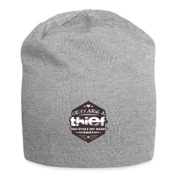 Thief, You Stole My Heart Away - Jersey Beanie - heather grey - Front