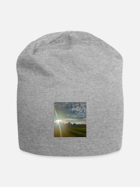 Sunshine in the sky - Jersey-Beanie - Grau meliert