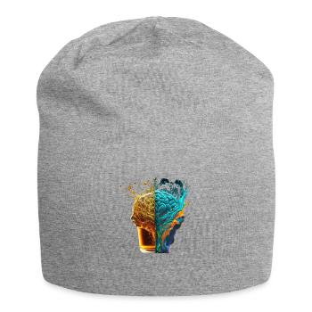 Brains filled with beer - Jersey Beanie - heather grey - Front