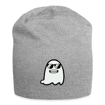 Fantôme avec des lunettes de soleil - Bonnet en jersey - gris chiné - Devant