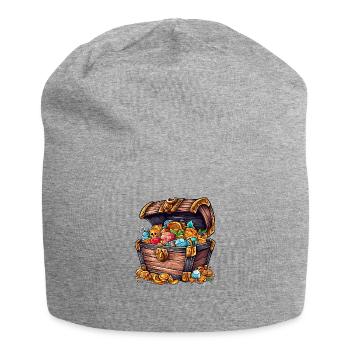 A treasure chest - Jersey Beanie - heather grey - Front