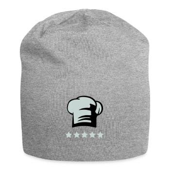 Chef's hat 5 star chef - Jersey Beanie - heather grey - Front