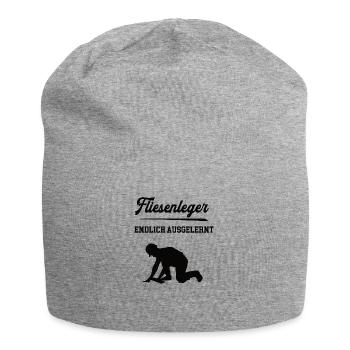 Fliesenleger Ausbildung Bestanden Azubi Bodenleger - Jersey-Beanie - Grau meliert - Vorne