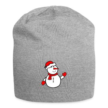 snowman - Jersey Beanie - heather grey - Front