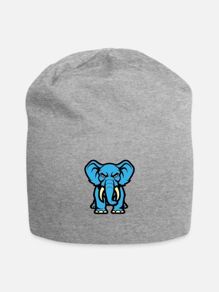 elefant comic - Jersey-Beanie - Grau meliert