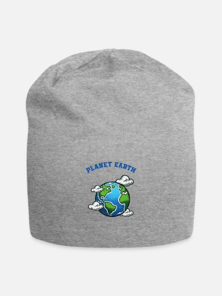 erde - Jersey-Beanie - Grau meliert