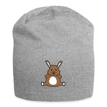 Hase Pummelig Dick Fett Rund Übergewicht Hungrig - Jersey-Beanie - Grau meliert - Vorne