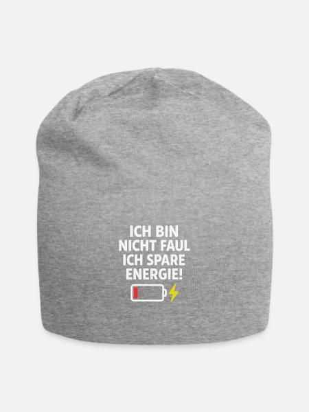 spare energie - Jersey-Beanie - Grau meliert