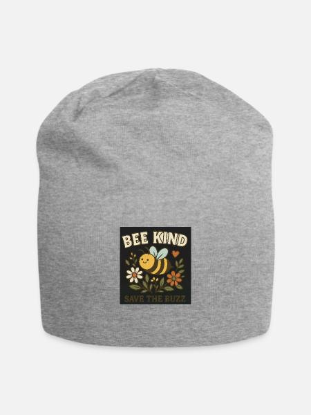 Be Kind - Jersey-Beanie - Grau meliert