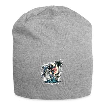 Dolphin Summer Holidays - Jersey Beanie - heather grey - Front