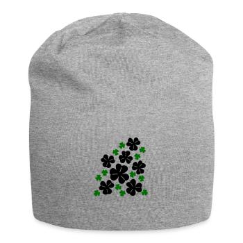 Kleeblätter - Jersey-Beanie - Grau meliert - Vorne