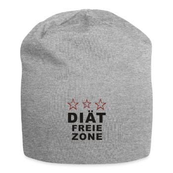 Diät Freie Zone - Jersey-Beanie - Grau meliert - Vorne