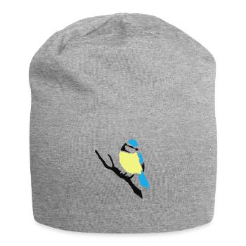 Blaumeise Vogel Meise - Jersey-Beanie - Grau meliert - Vorne