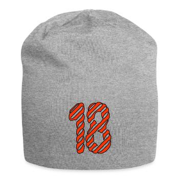 ANNIVERSARY. HAPPY BIRTHDAY. HAPPY BIRTHDAY. - Jersey Beanie - heather grey - Front