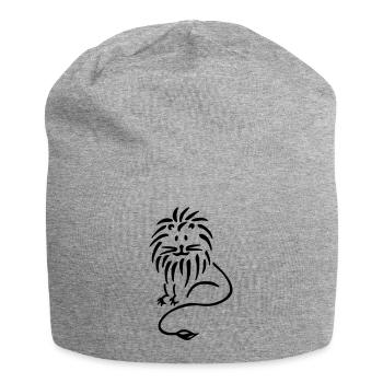 Loewe Vorderseite - Jersey-Beanie - Grau meliert - Vorne