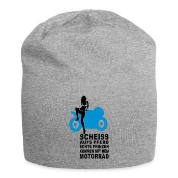 prinz auf dem motorrad - Jersey-Beanie - Grau meliert - Vorne