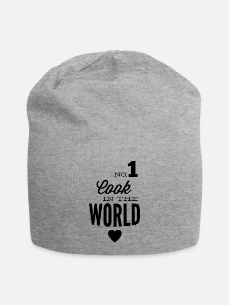 Bester Koch der Welt - Jersey-Beanie - Grau meliert