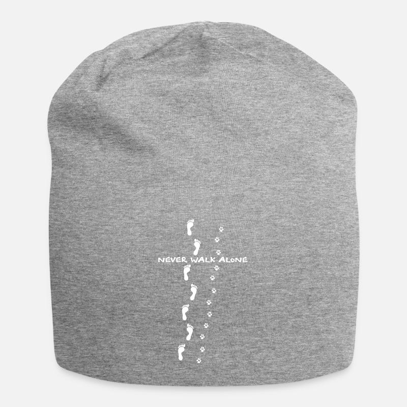 never walk alone chien - Bonnet en jersey - gris chiné