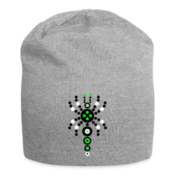 Schmetterling Raupe Amulett / VEKTOR Halskette - Jersey-Beanie - Grau meliert - Vorne